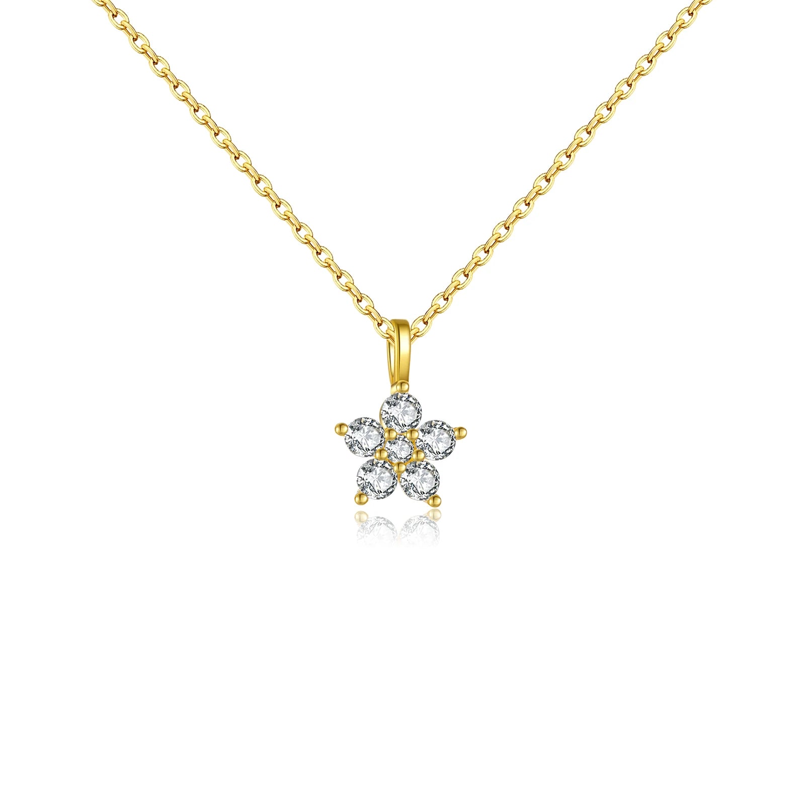 Silver Flower CZ Zircon