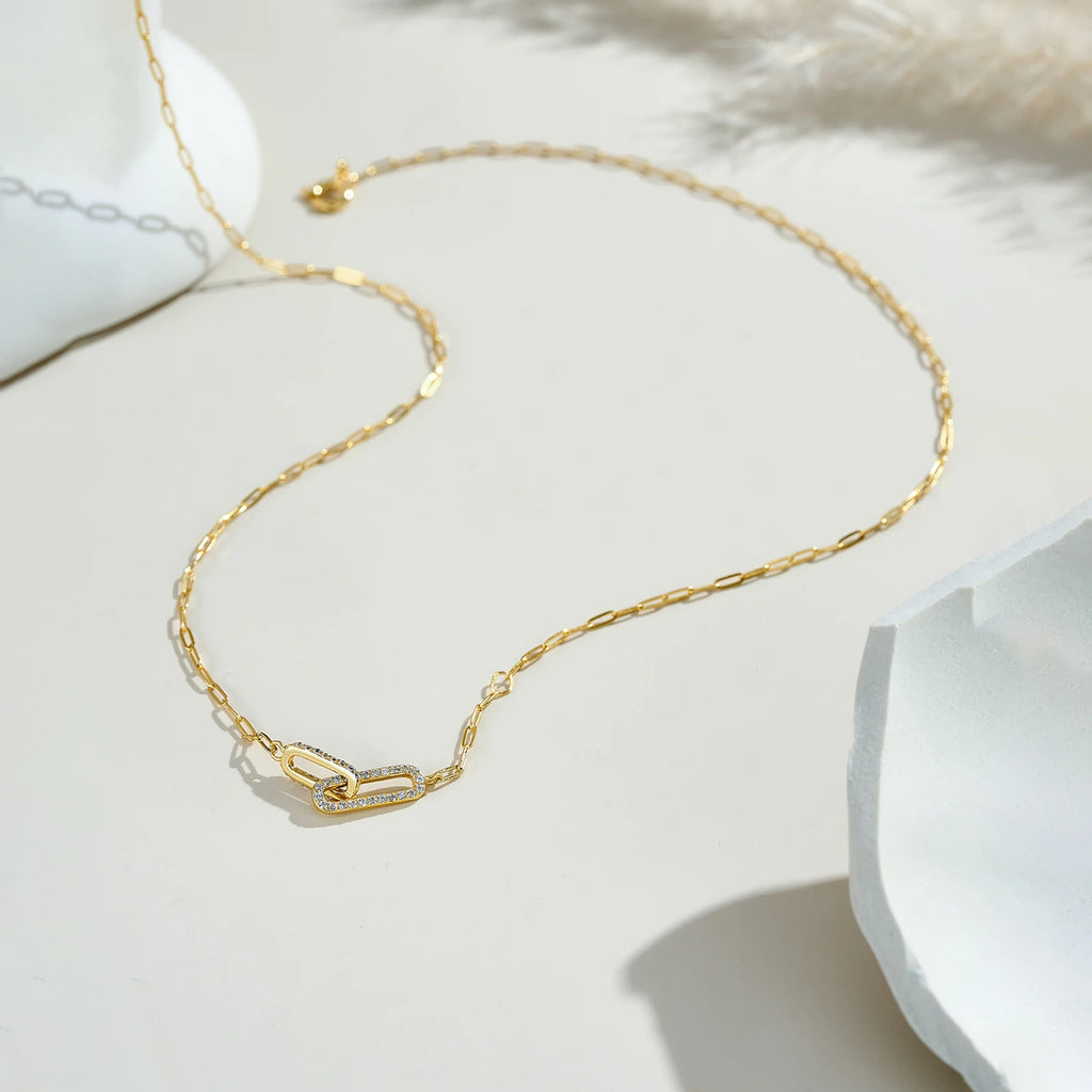 Interlock Zircon Necklace