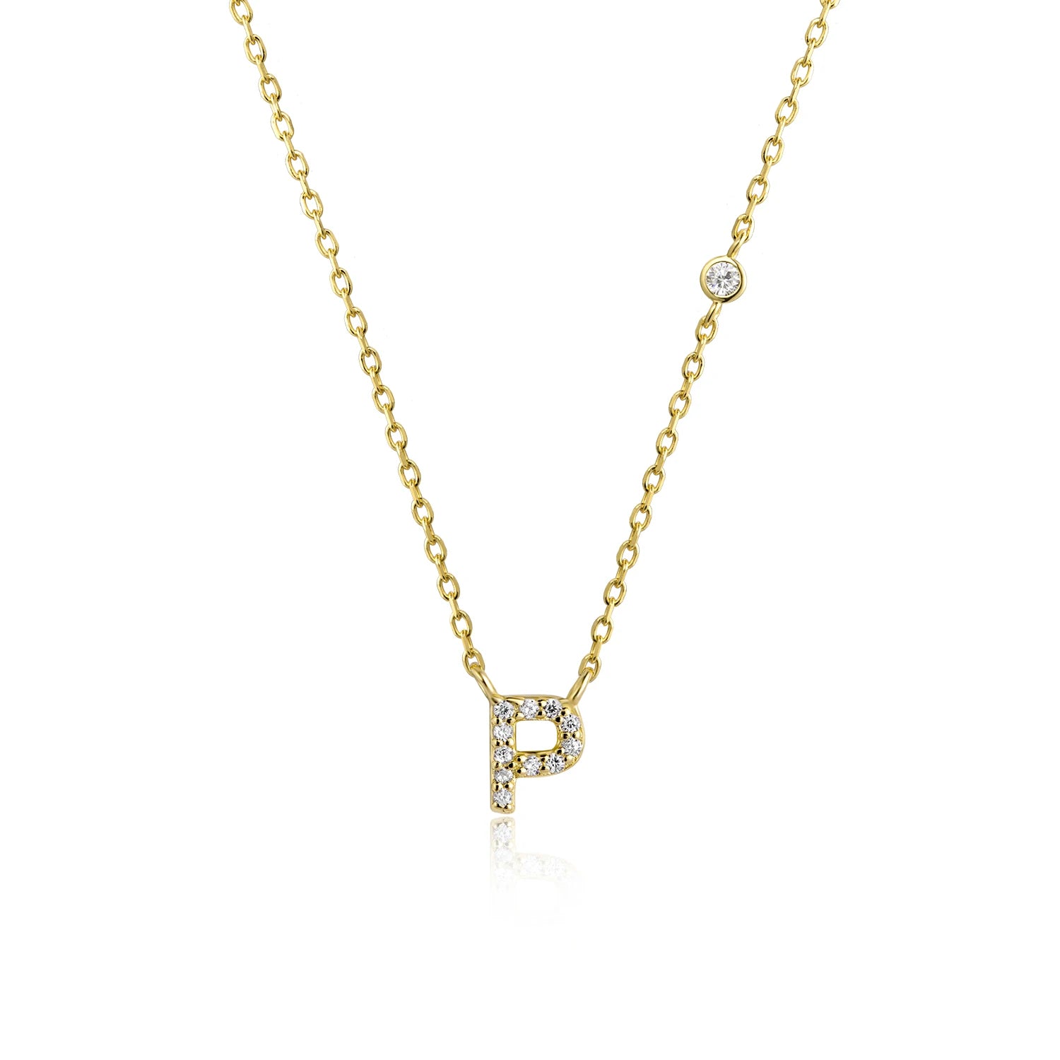 Small Letters Zircon Necklace