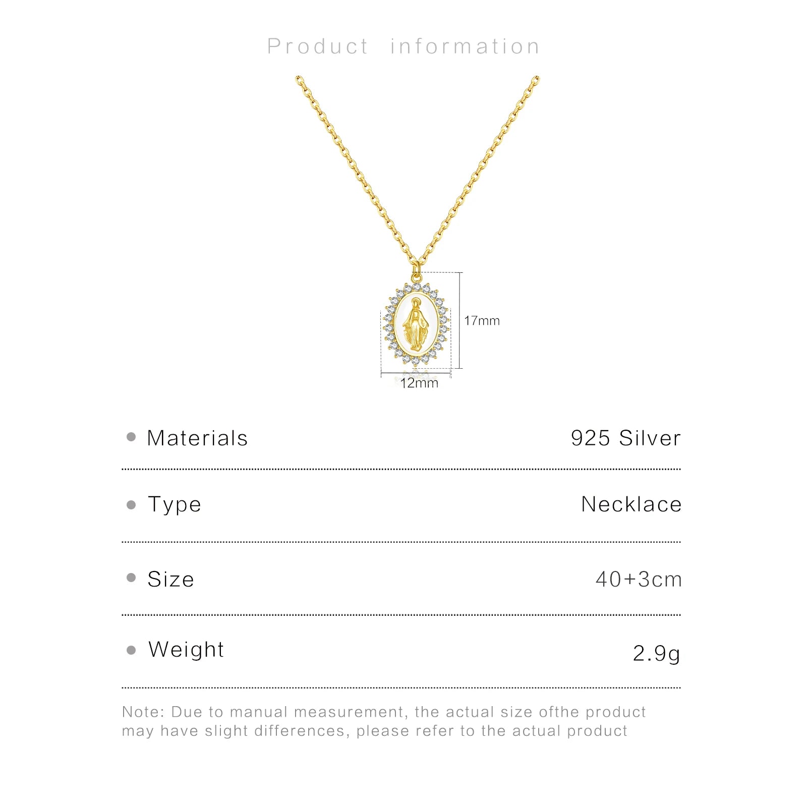 Virgin Mary Pendant