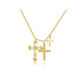 Three Cross  Necklace