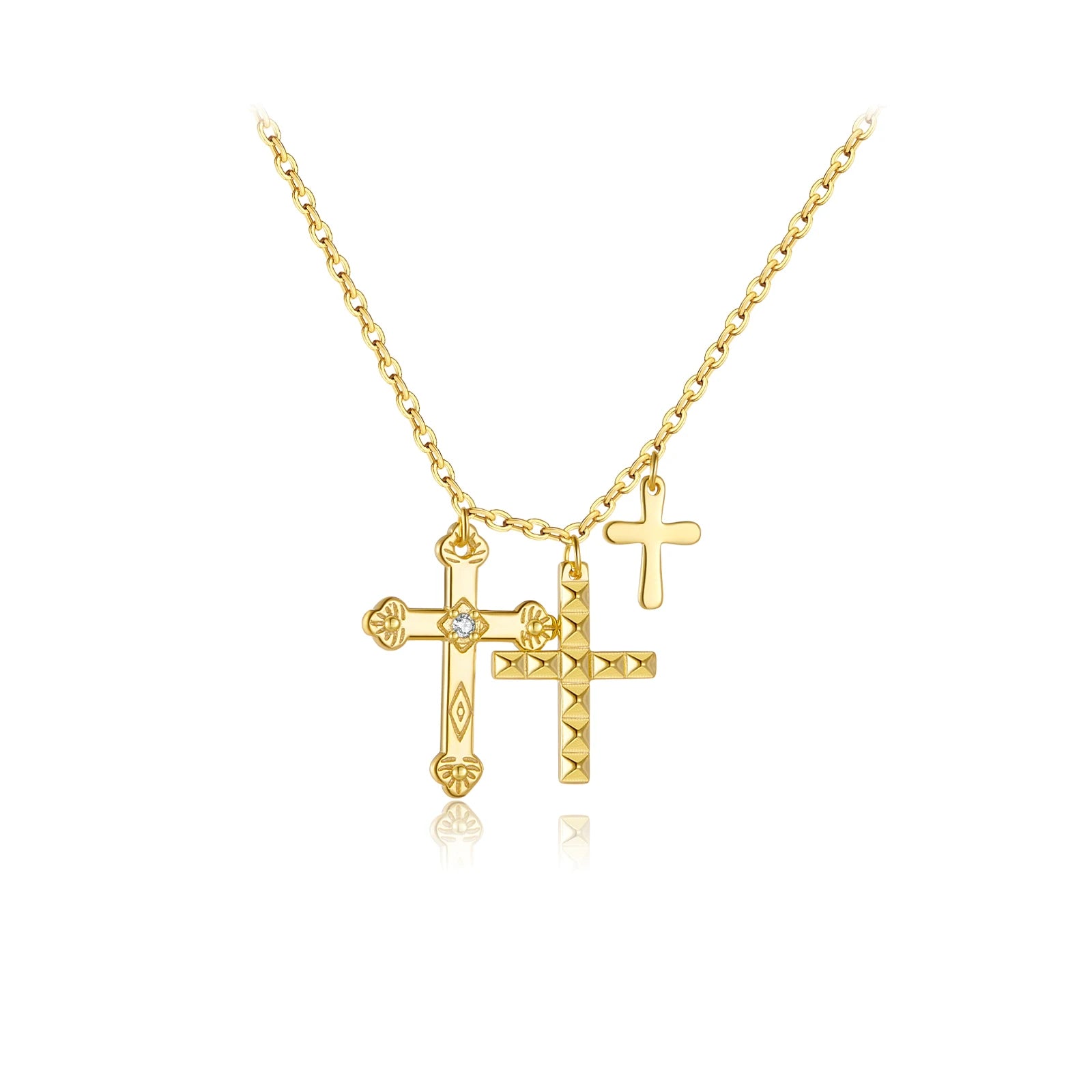 Three Cross  Necklace