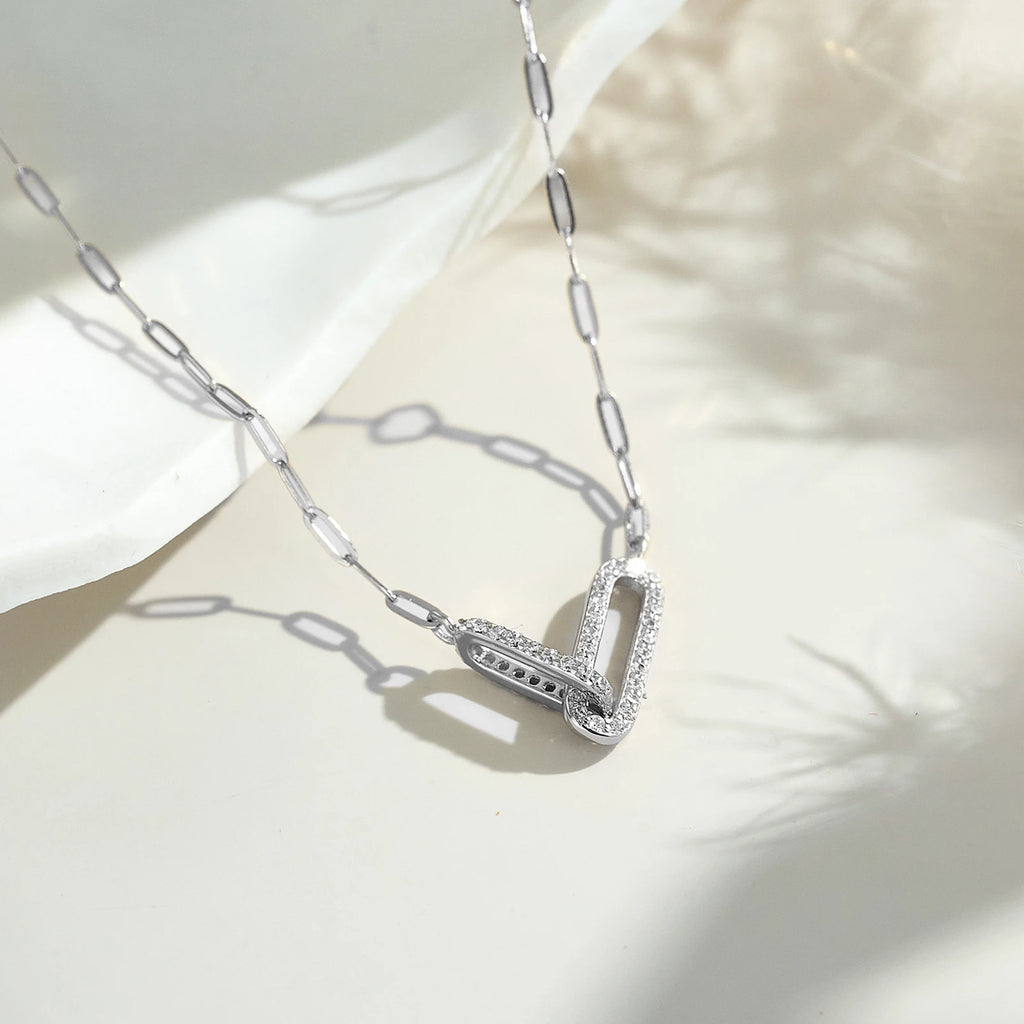 Interlock Zircon Necklace