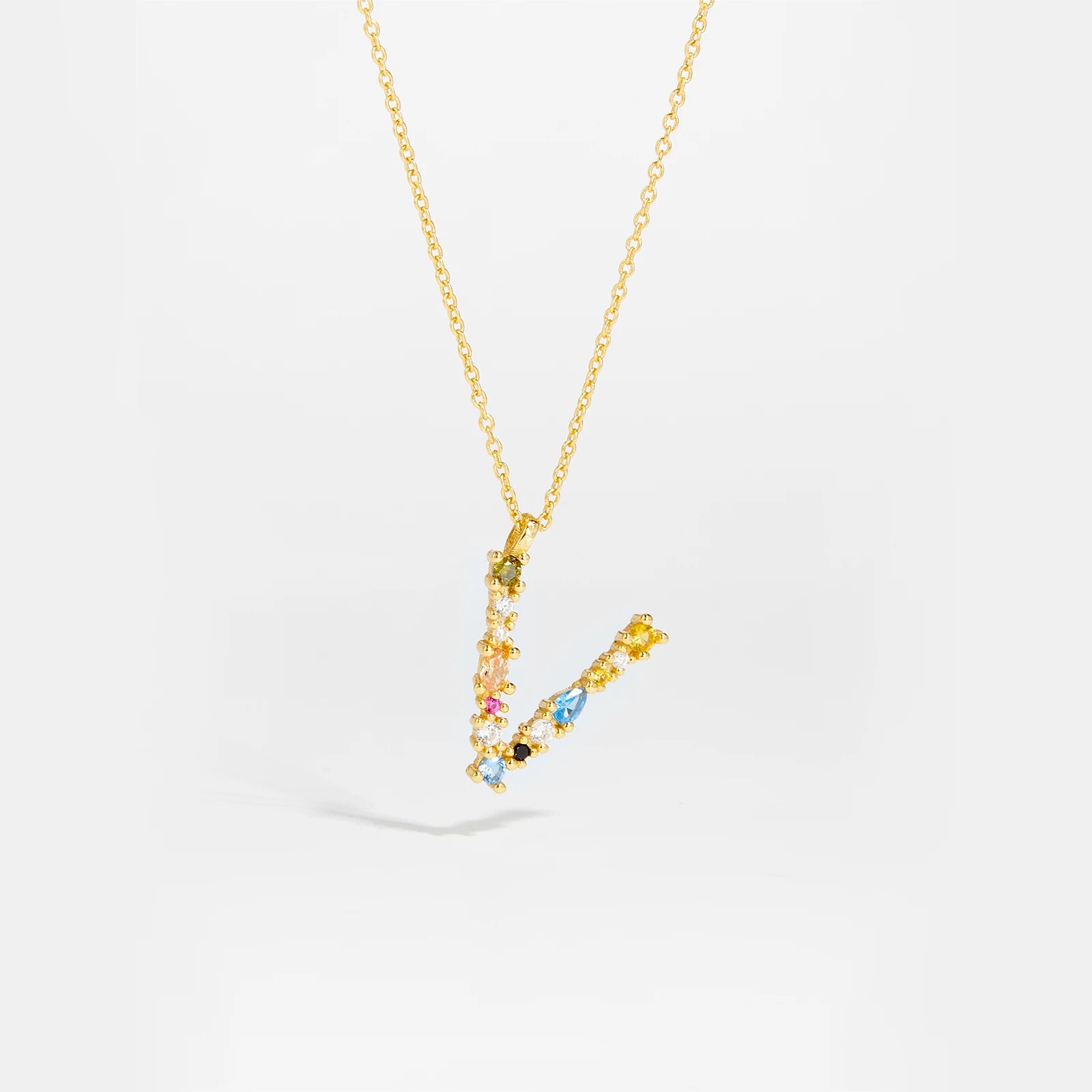 Zircon Letters Necklace