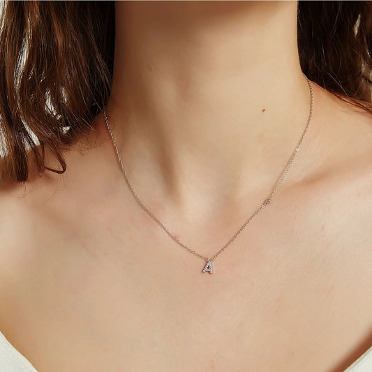 Small Letters Zircon Necklace