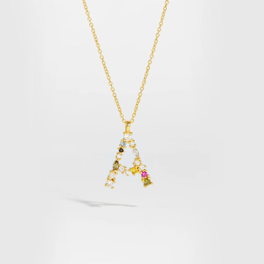 Zircon Letters Necklace