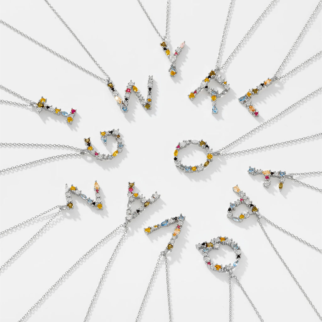 Zircon Letters Necklace