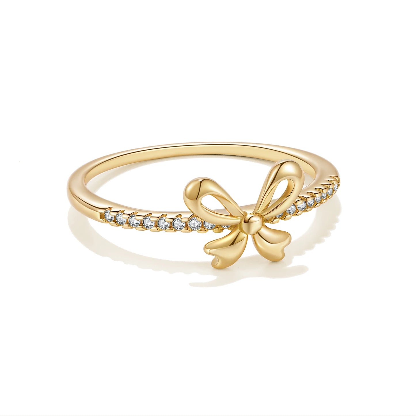 Bow Ring with Zircon