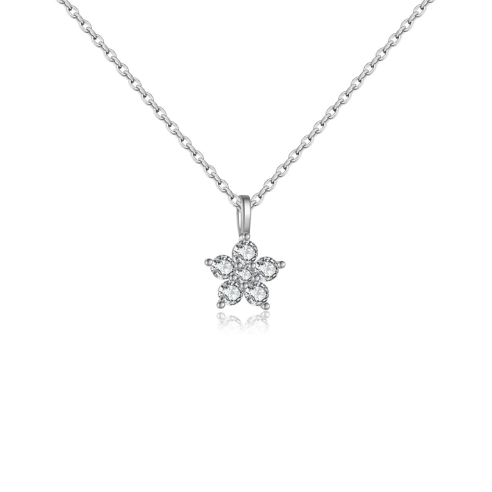 Silver Flower CZ Zircon