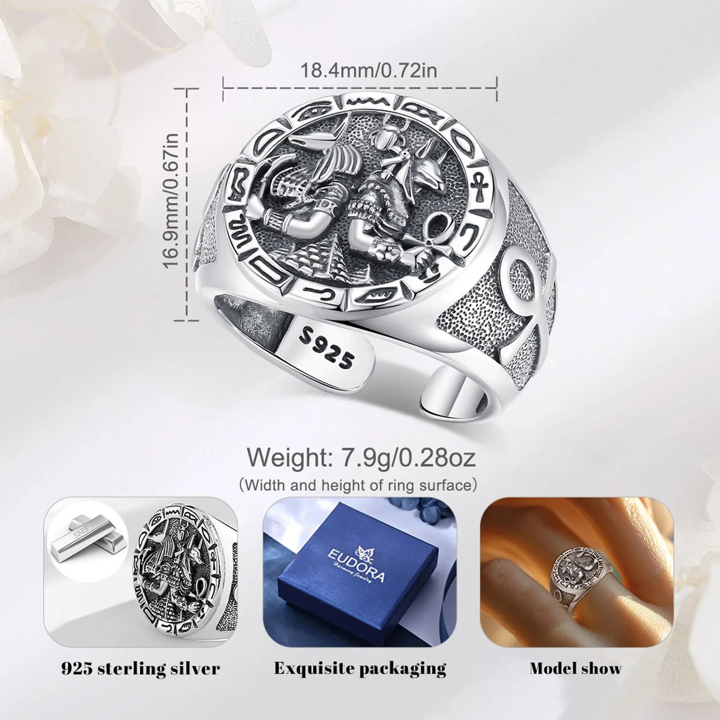 Egyptian Anubis Ring