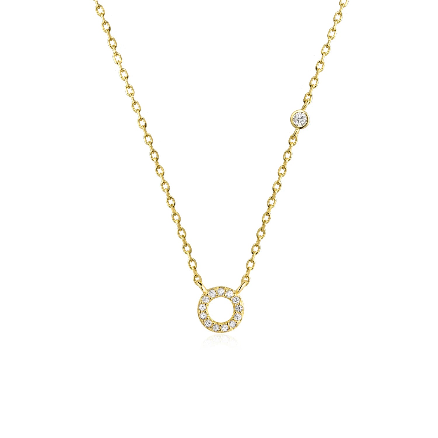 Small Letters Zircon Necklace