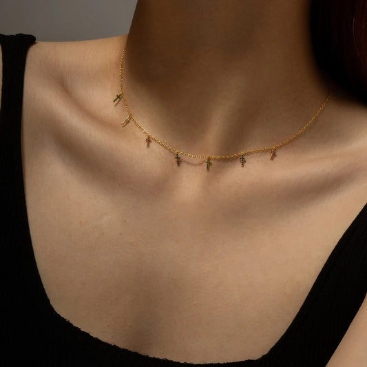 Colorful Cross Necklace