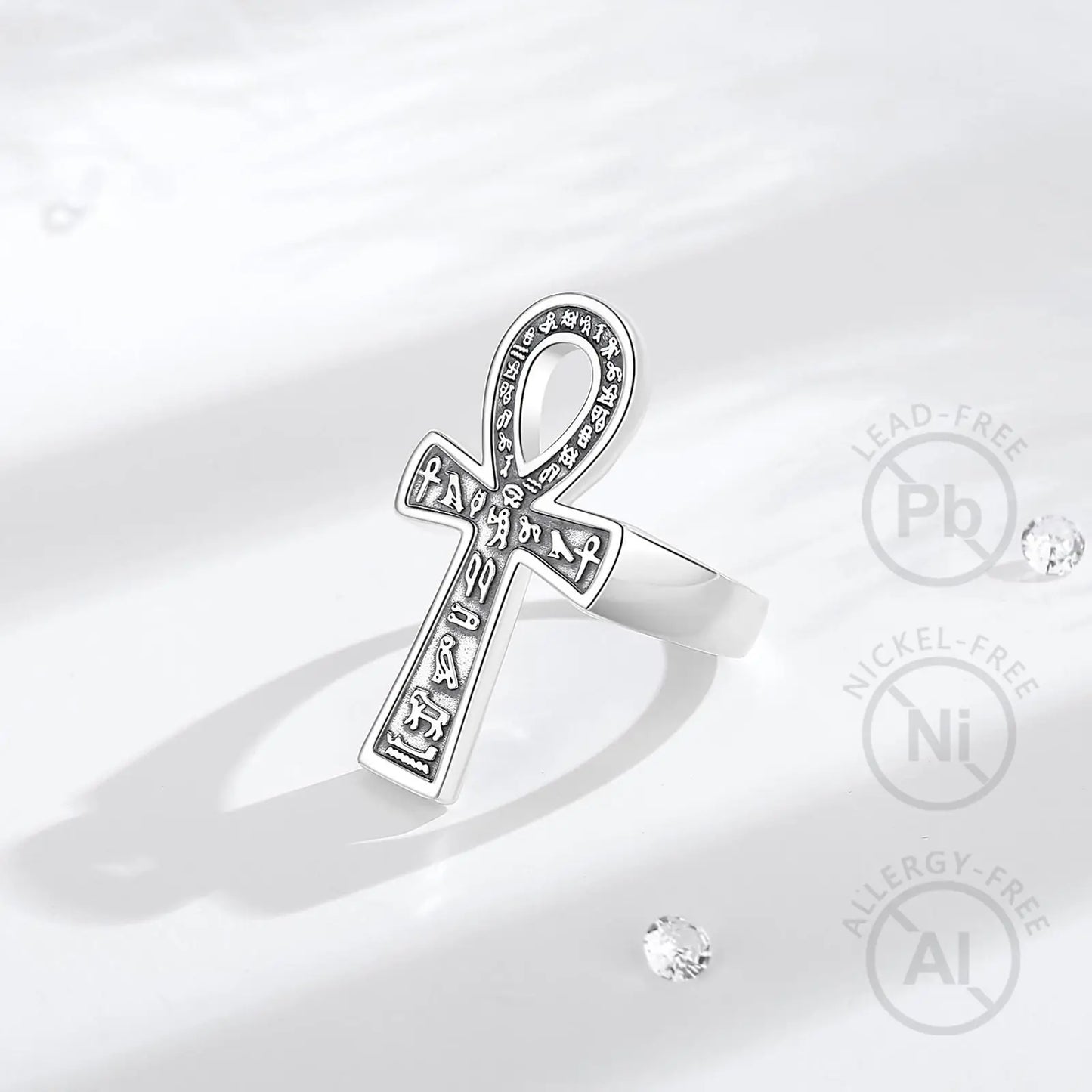 Ankh Cross Ring