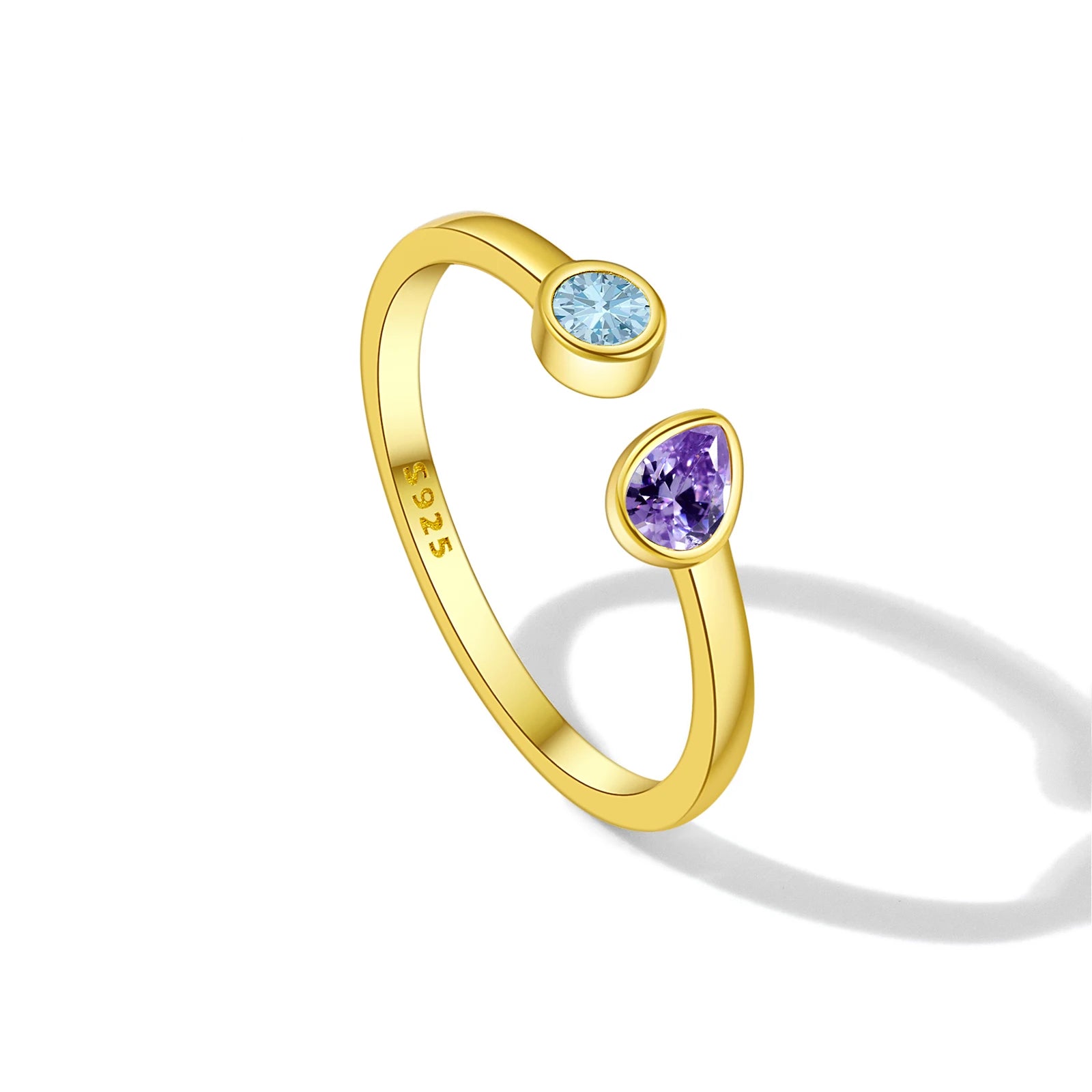 Pear Zircon Ring