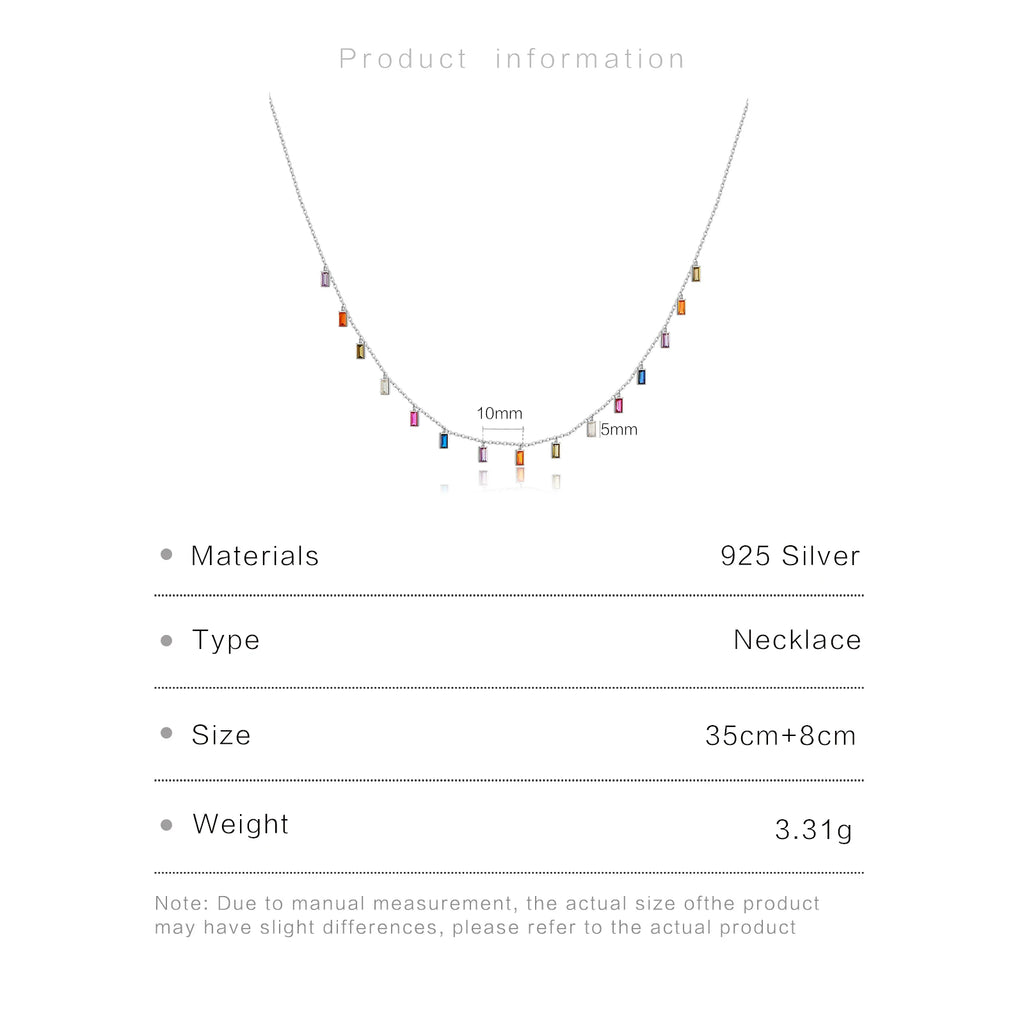 Colorful Zircon Rainbow Necklace/Bracelet