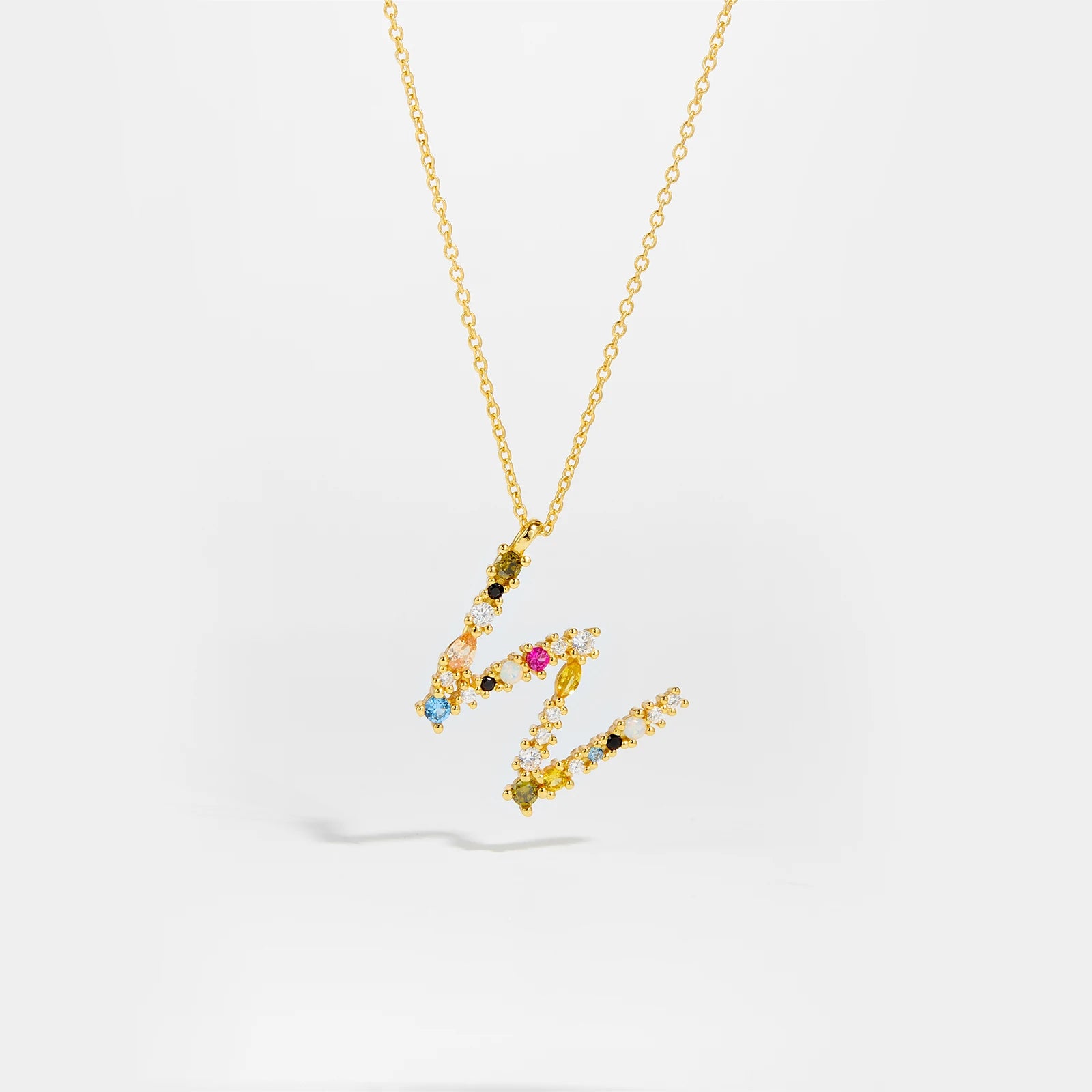 Zircon Letters Necklace
