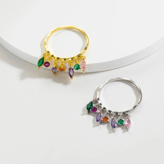 Coloful Drop Ring