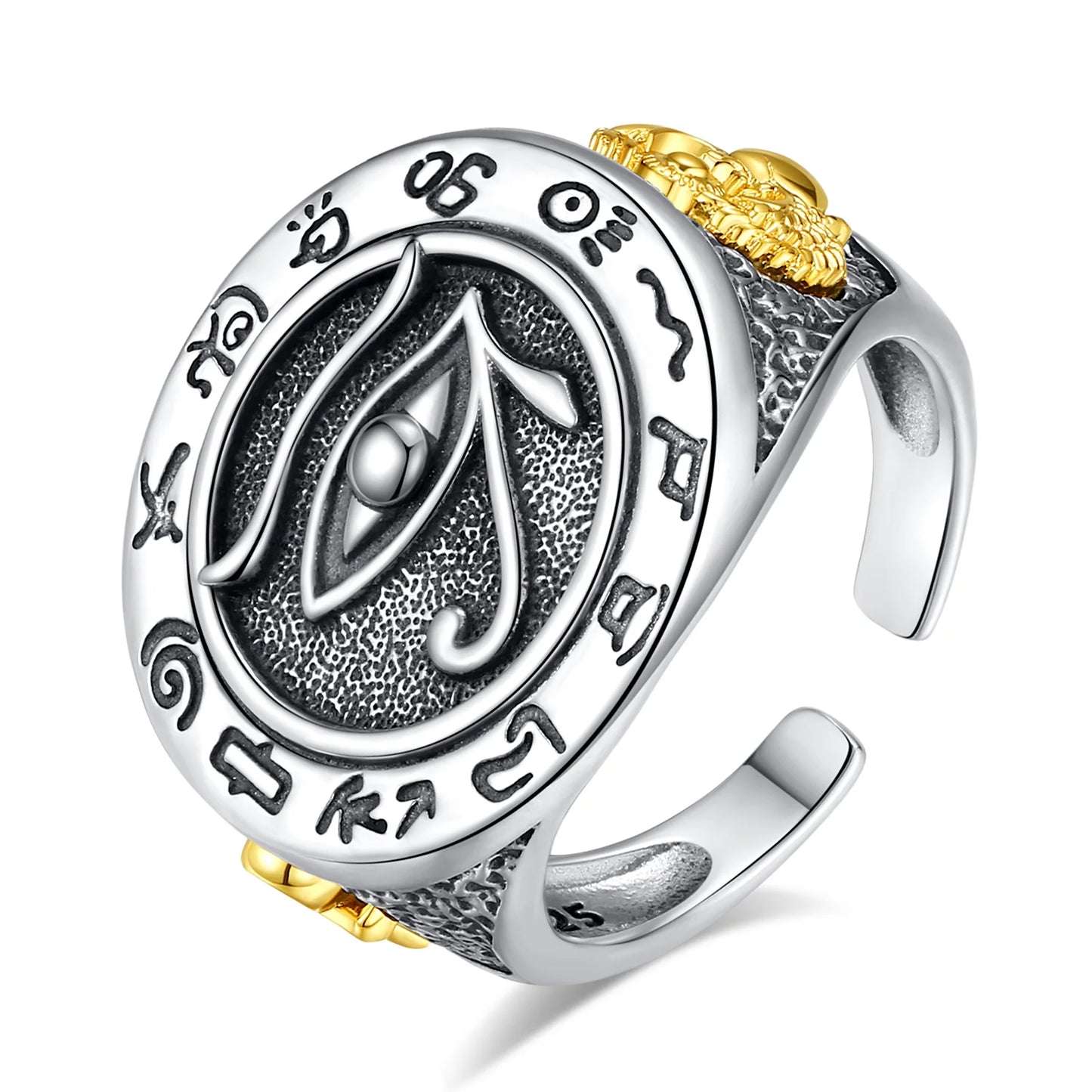 Runes Ankh Ring