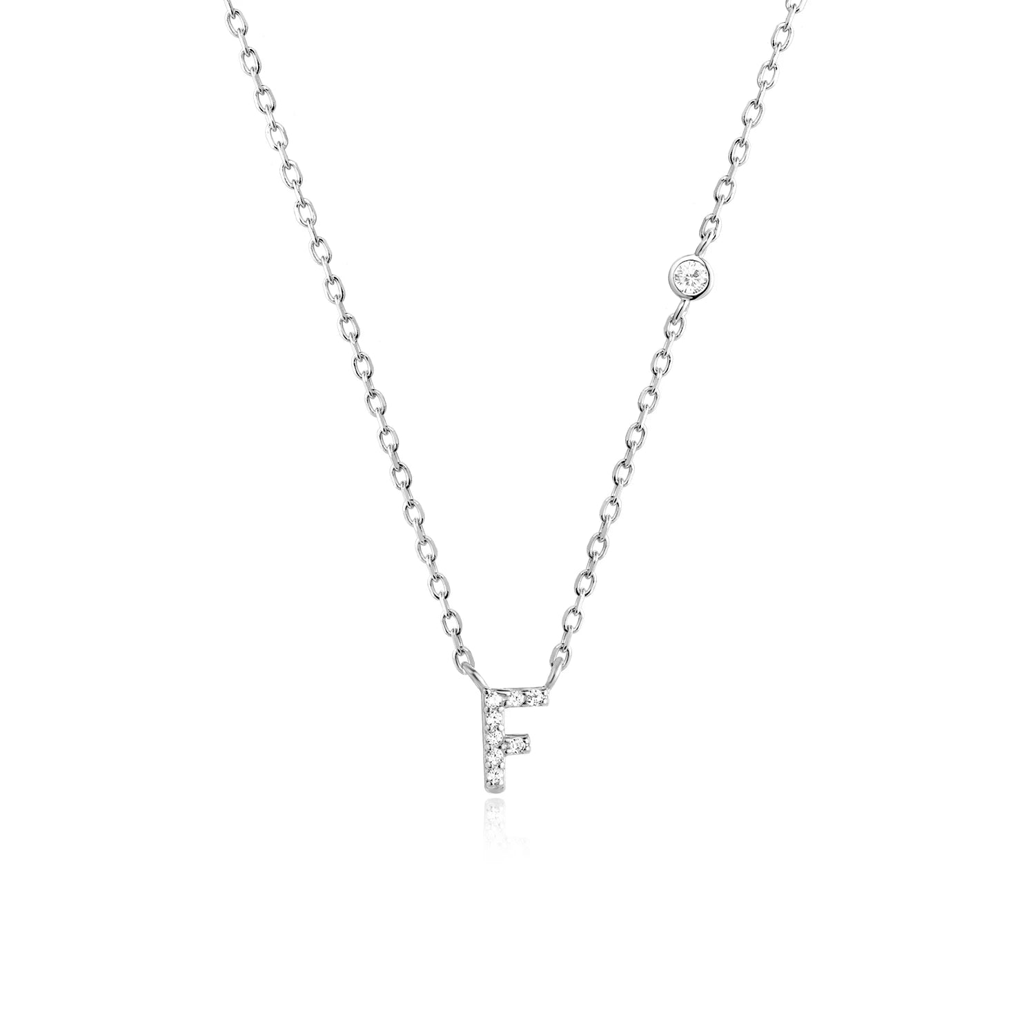 Small Letters Zircon Necklace