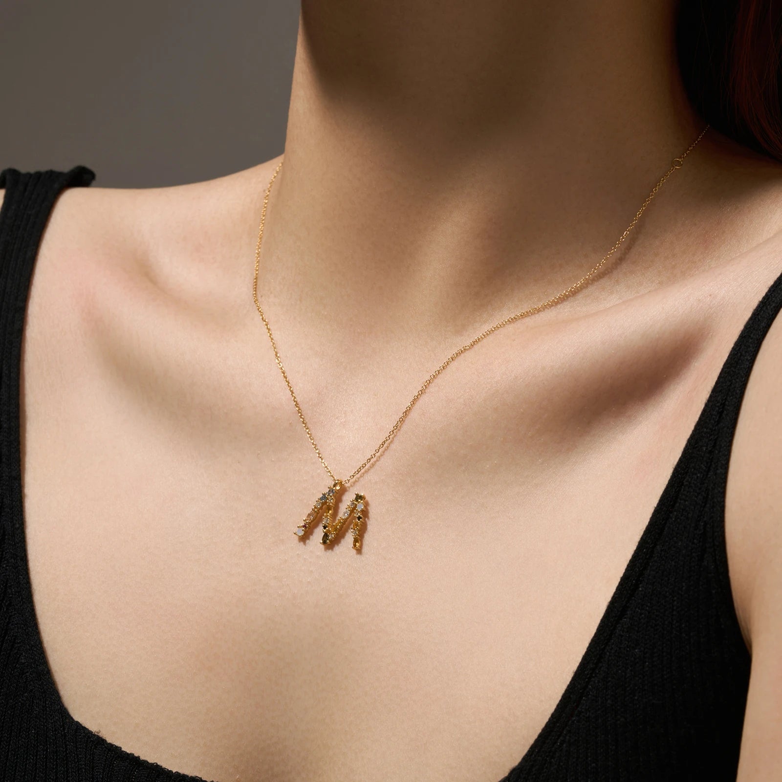 Zircon Letters Necklace