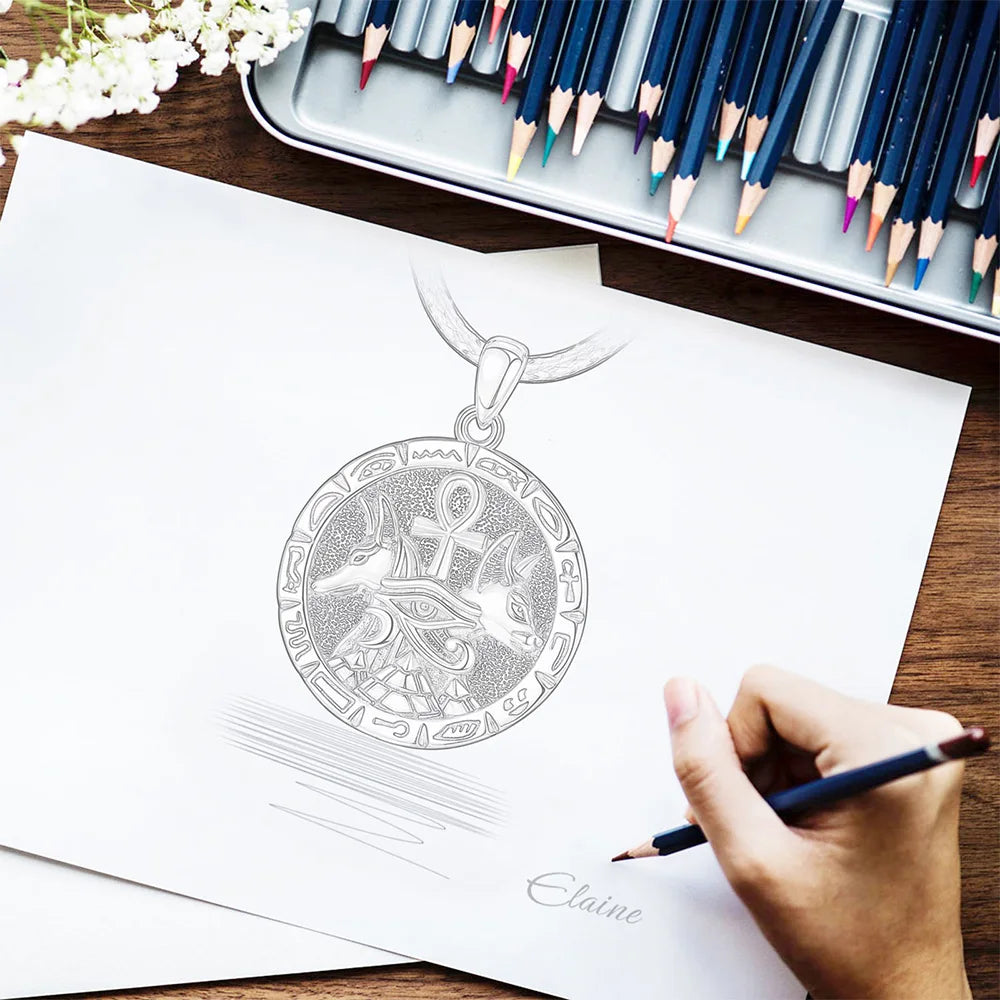 Egyptian Anubis Patron God Necklace