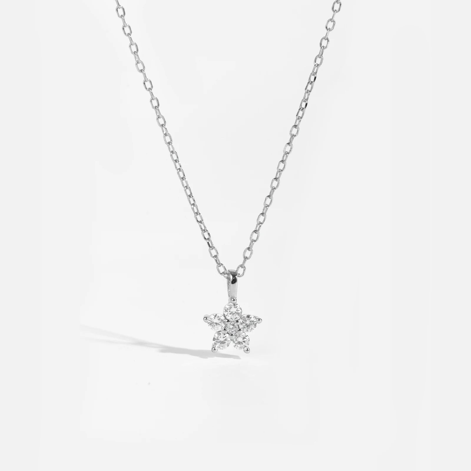 Silver Flower CZ Zircon