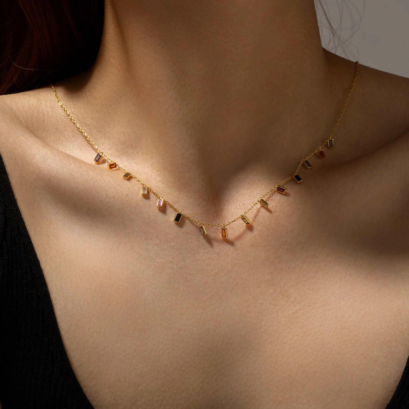 Colorful Zircon Rainbow Necklace/Bracelet