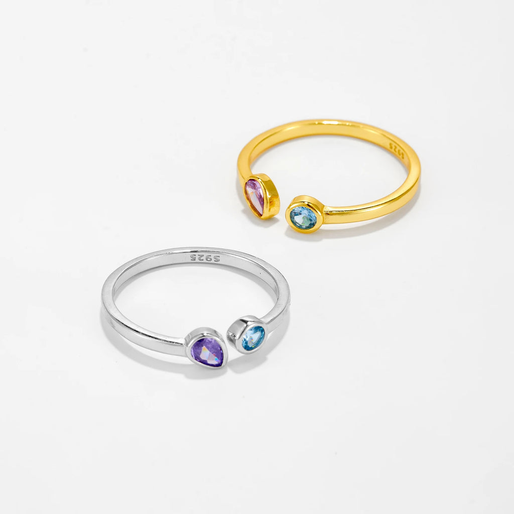 Pear Zircon Ring