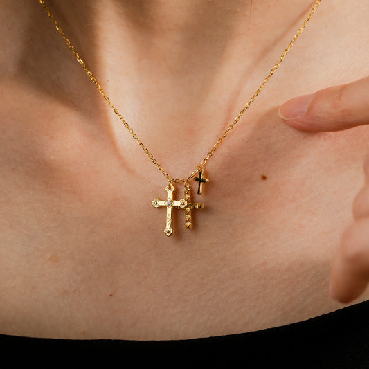 Three Cross  Necklace