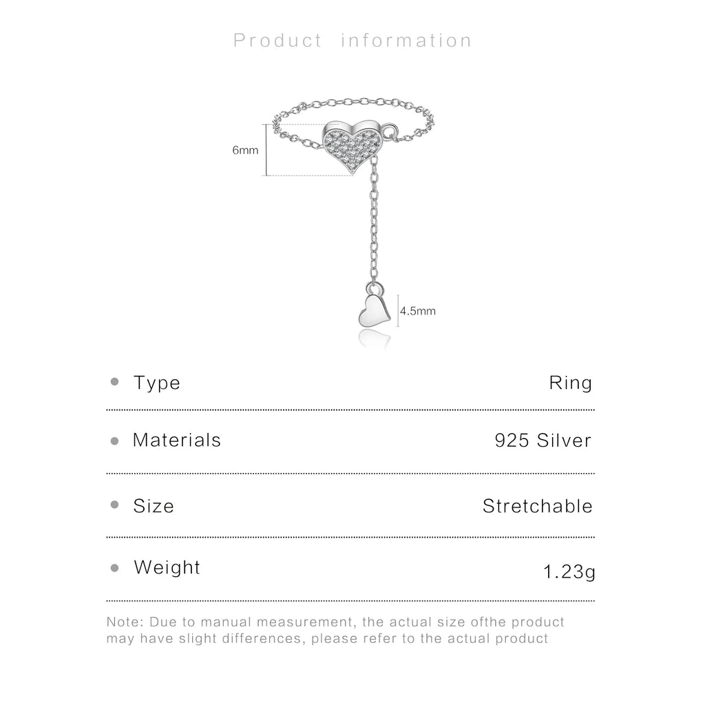 Heart Chain Rings