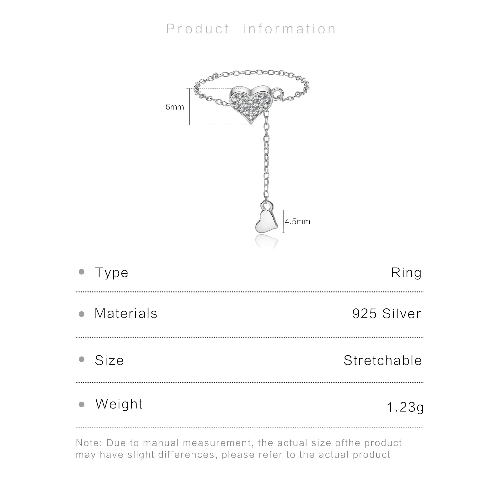 Heart Chain Rings