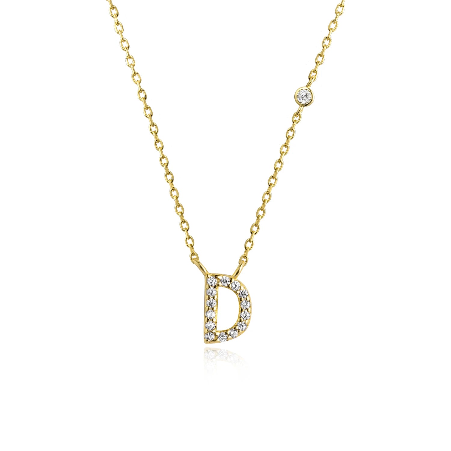 Small Letters Zircon Necklace