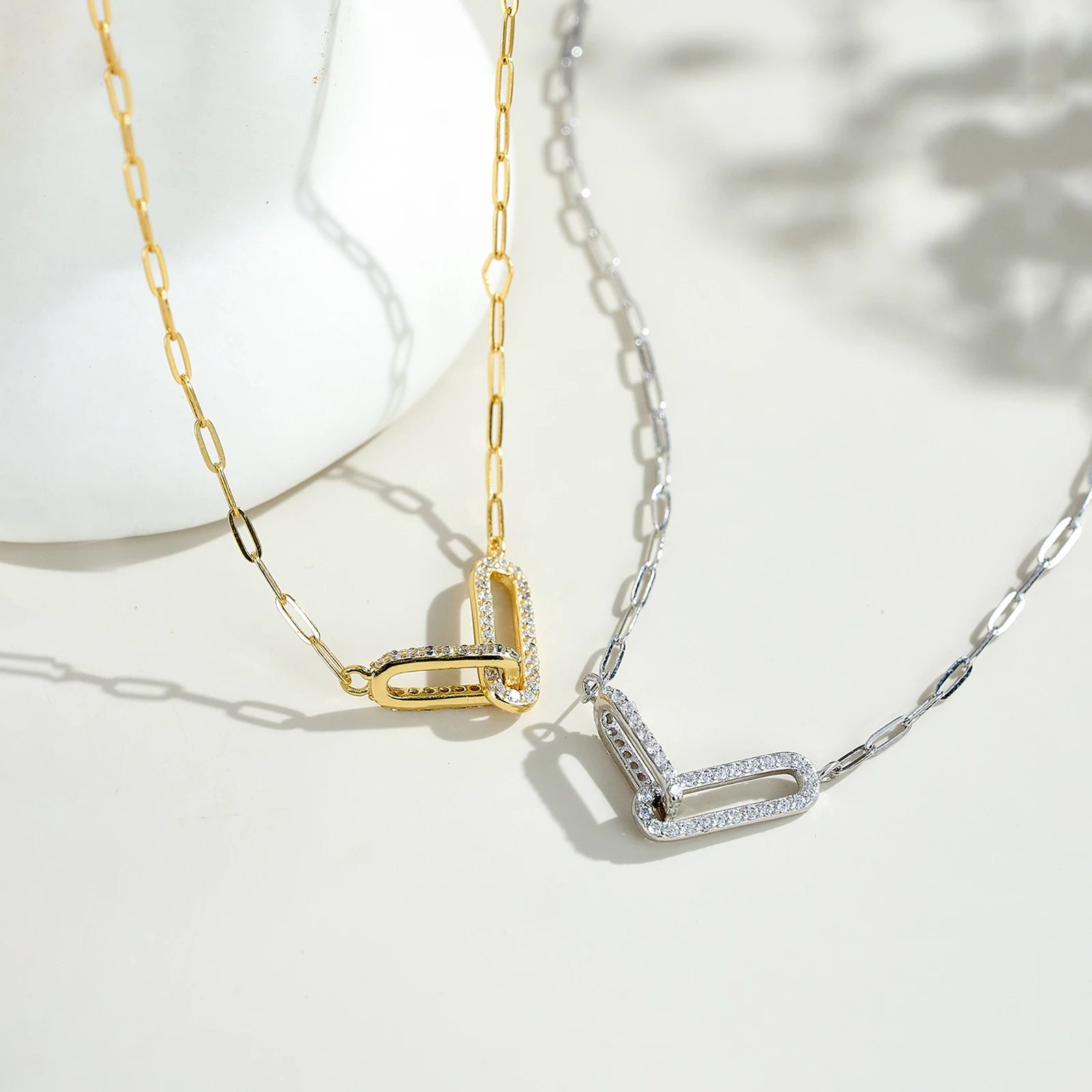 Interlock Zircon Necklace