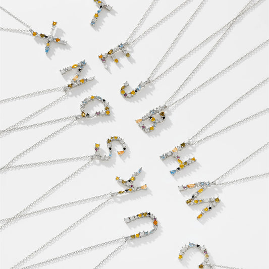 Zircon Letters Necklace