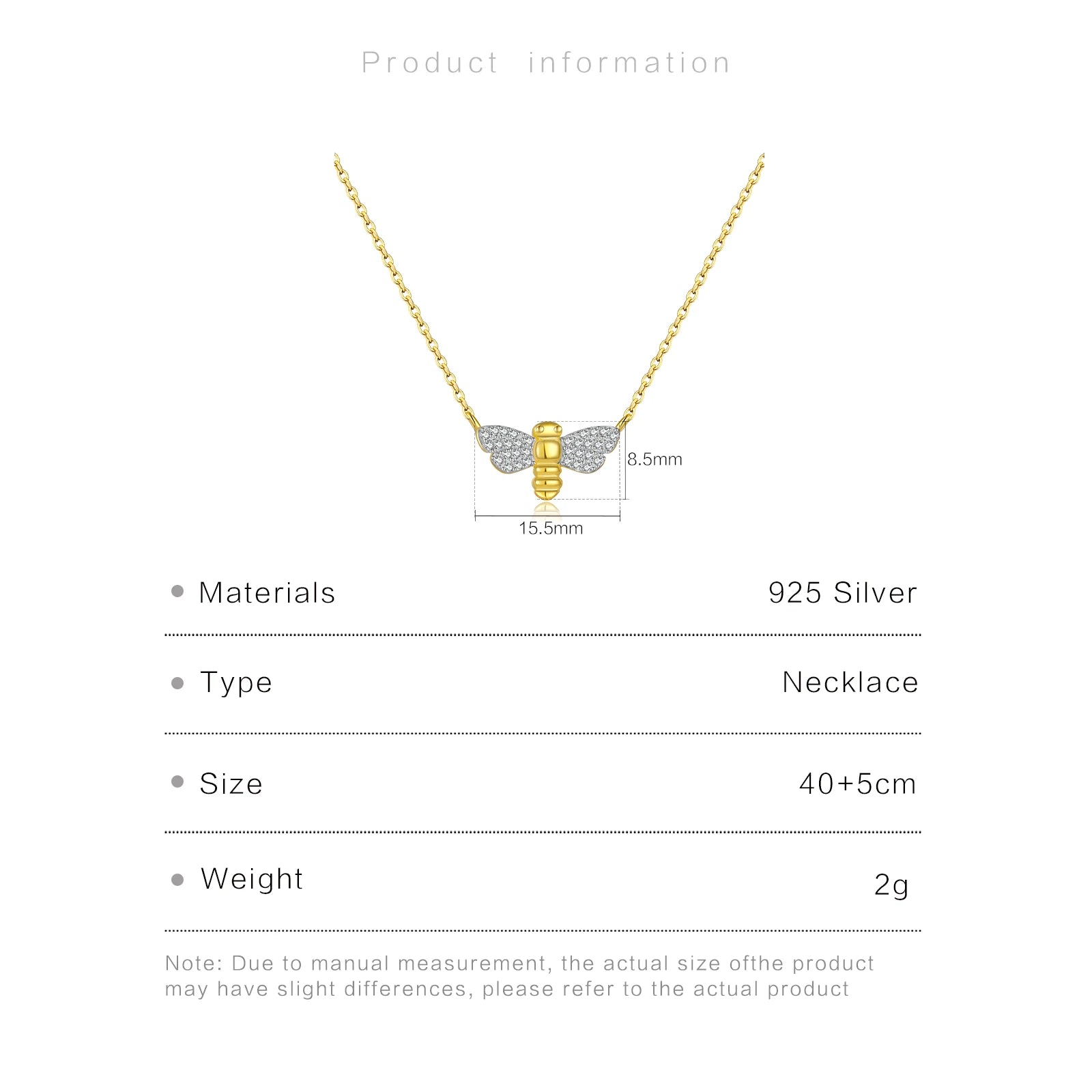 Bee Butterfly Chain Pendant