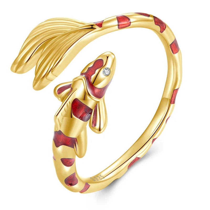 Red Lucky Fish Ring