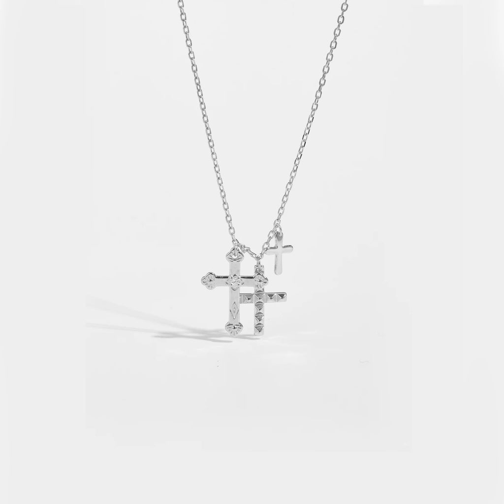 Three Cross  Necklace