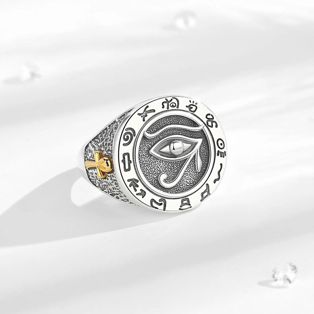 Runes Ankh Ring