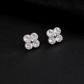 Zircon Clover Stud Earrings