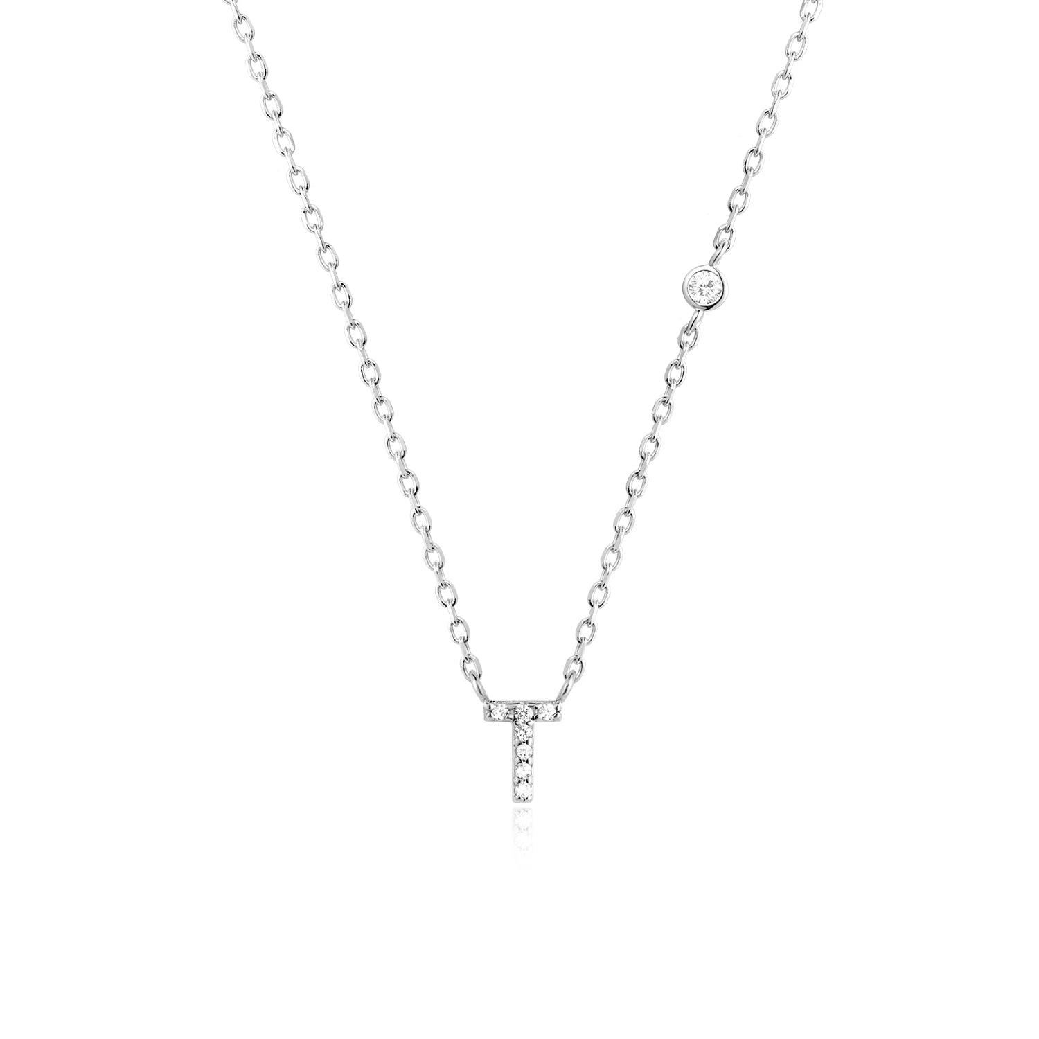 Small Letters Zircon Necklace
