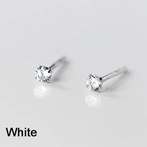 Tiny Round Single Zircon Ear Piercing