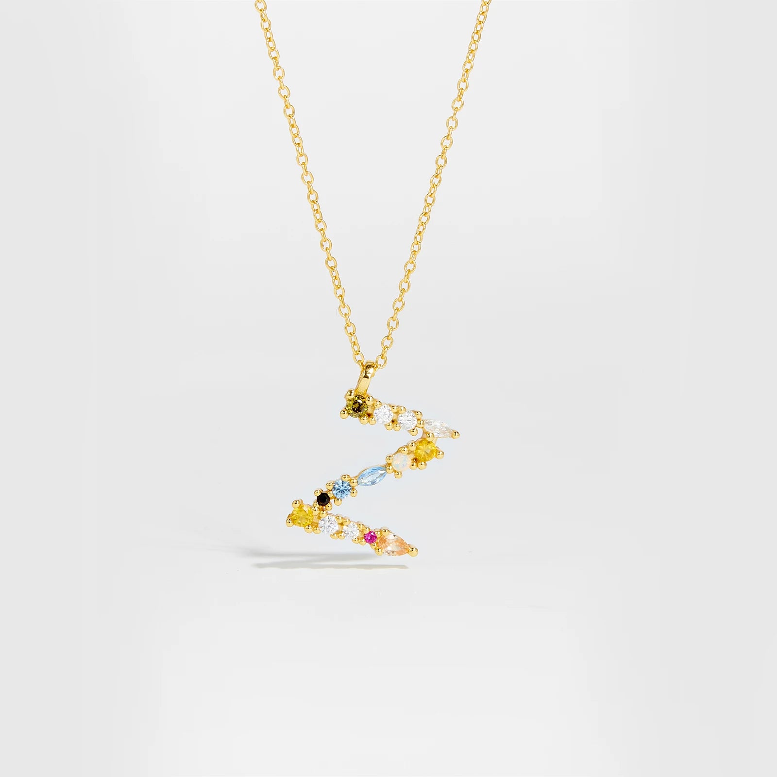 Zircon Letters Necklace